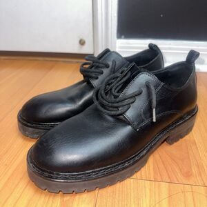 Ann Demeulemeester Alec Chunky Derby Black Shoes Size 37 US 6.5